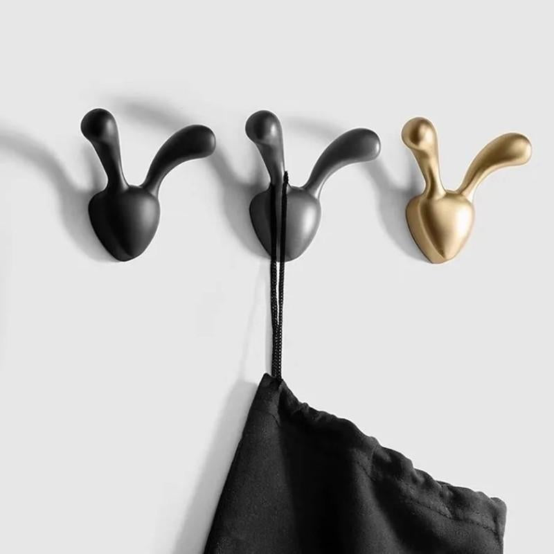 1pc Rabbit-Shaped Metal Wall Hook for Entrance Hall And Bedroom | Light Luxury Decorative Coat Rack | Wall Hanging for Door Or Back Wall