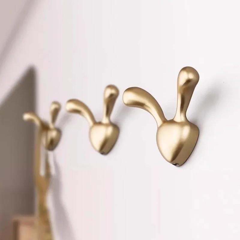 1pc Rabbit-Shaped Metal Wall Hook for Entrance Hall And Bedroom | Light Luxury Decorative Coat Rack | Wall Hanging for Door Or Back Wall
