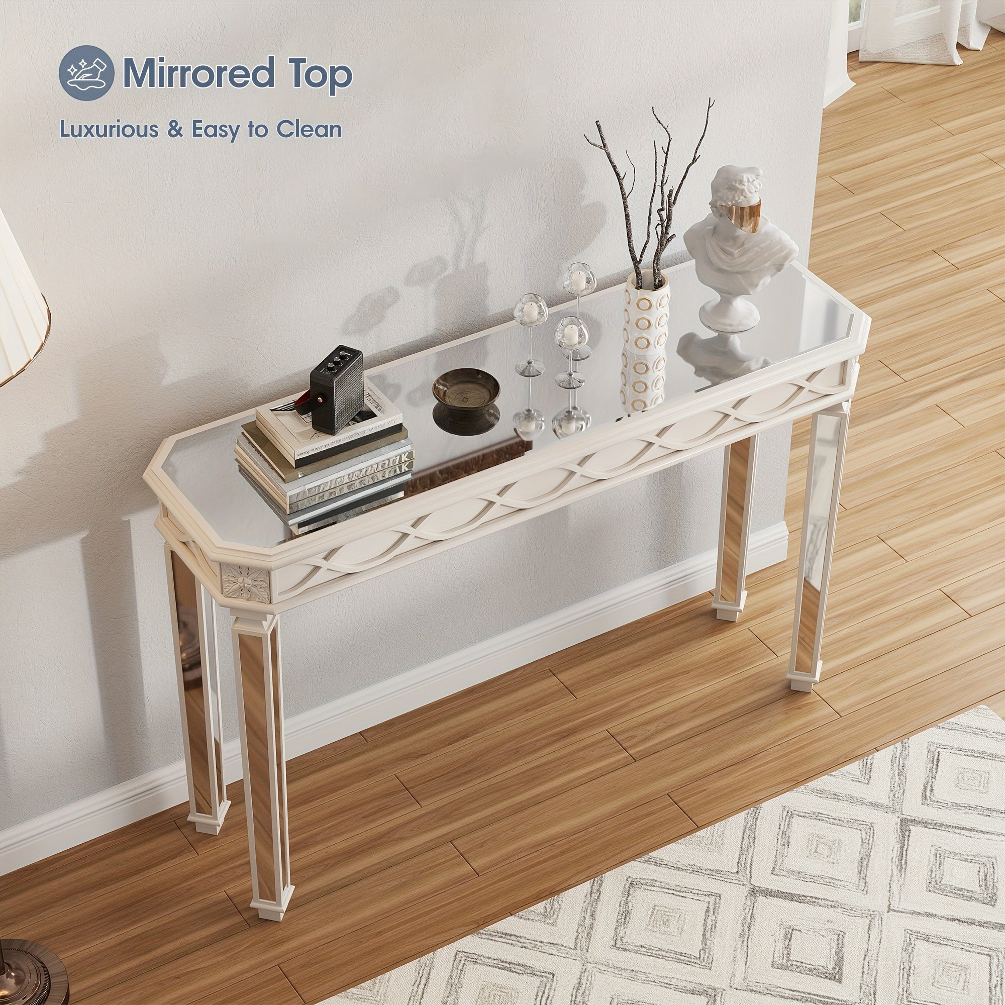 Art Entrance Table, Console Table Behind The Sofa, Narrow Long Entrance In The Hallway, Living Room, Hallway, Behind The Sofa